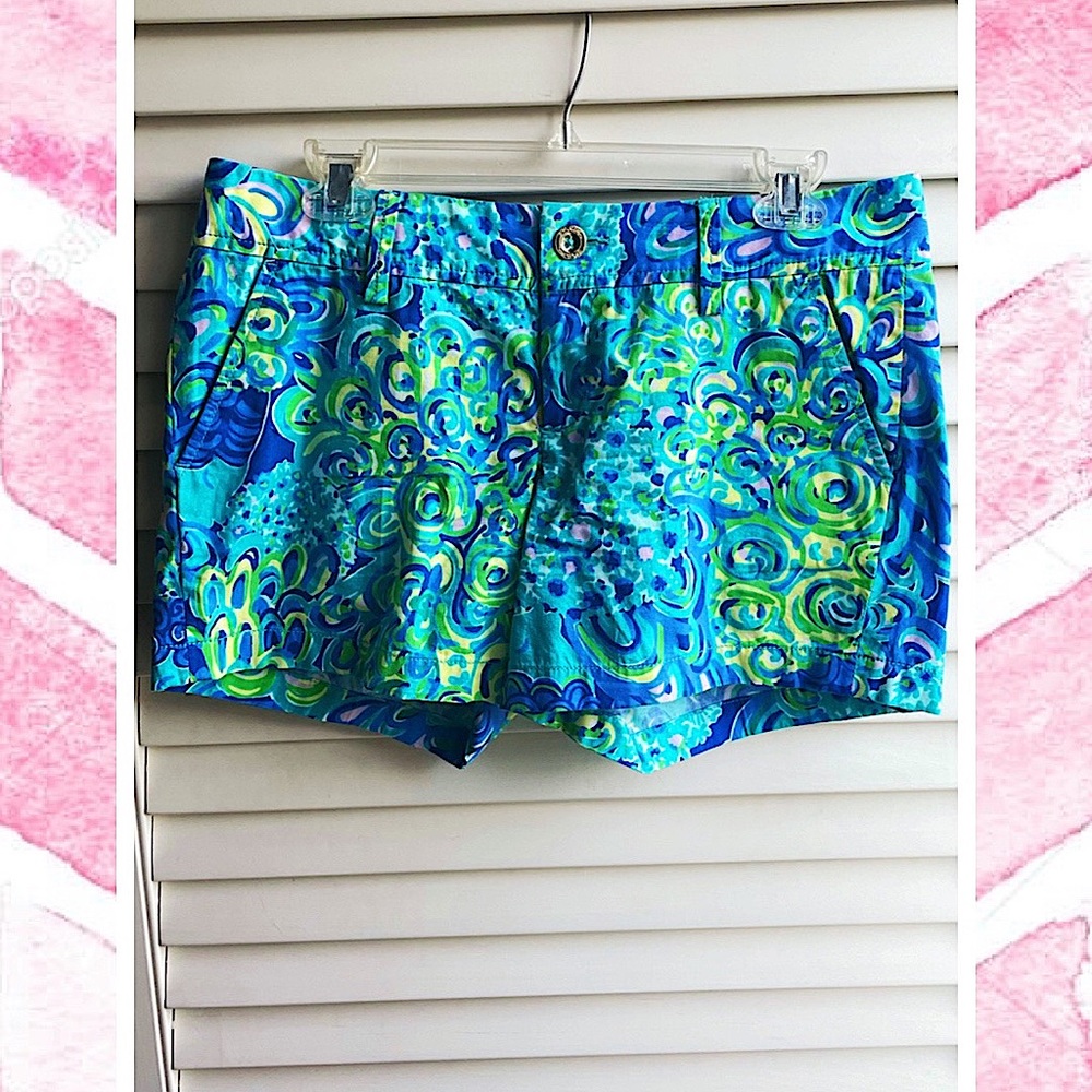 Lilly Pulitzer Blue & Green Callahan Shorts